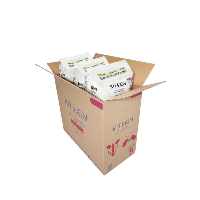 Scutece Hipoalergenice Eco Kit&Kin Chilotel l XXL, Marimea 7, 17 kg+, 96 buc 2022 KKS7PANTSCASE