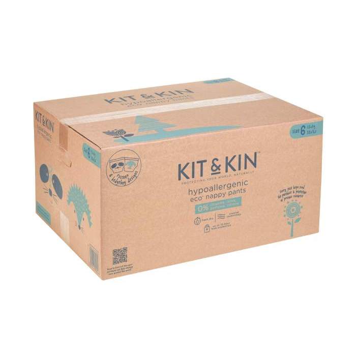 Scutece Hipoalergenice Eco Kit&Kin Chilotel XL6, Marimea 6, 15 kg+, 108 buc  33857 KKS6PANTSCASE