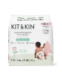 Scutece Hipoalergenice Eco Kit&Kin, Marimea 6, 14 kg+, 24 buc 18107 KKS6NAPPIESDP
