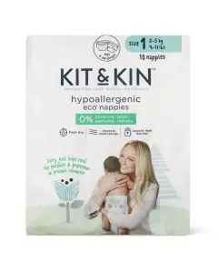 Scutece Hipoalergenice Eco Kit&Kin, Marimea 1, 2-5 kg, 10 buc