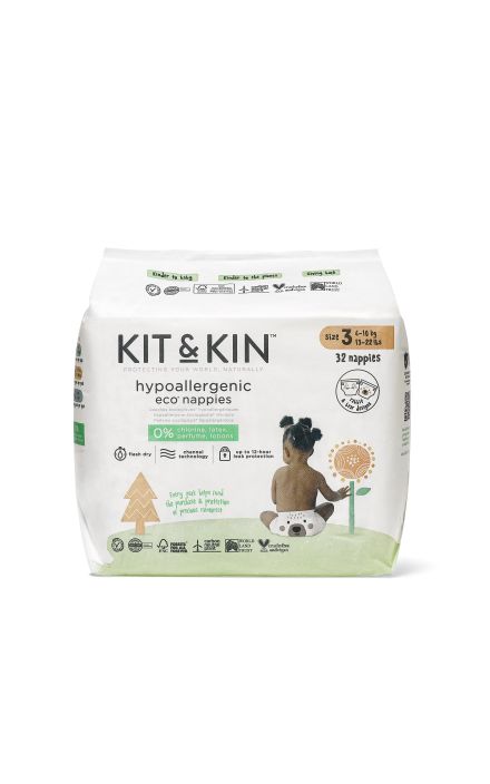 Scutece Hipoalergenice Eco Kit&Kin, Marimea 3, 6-10 kg , 32 buc