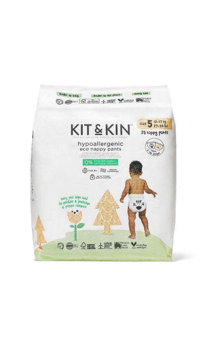 Scutece Hipoalergenice Eco Kit&Kin Chilotel Junior, Marimea 5, 12-17 kg, 20 buc